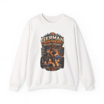 German Shepherd Crewneck Sweatshirt — Vintage K9 Protector Design