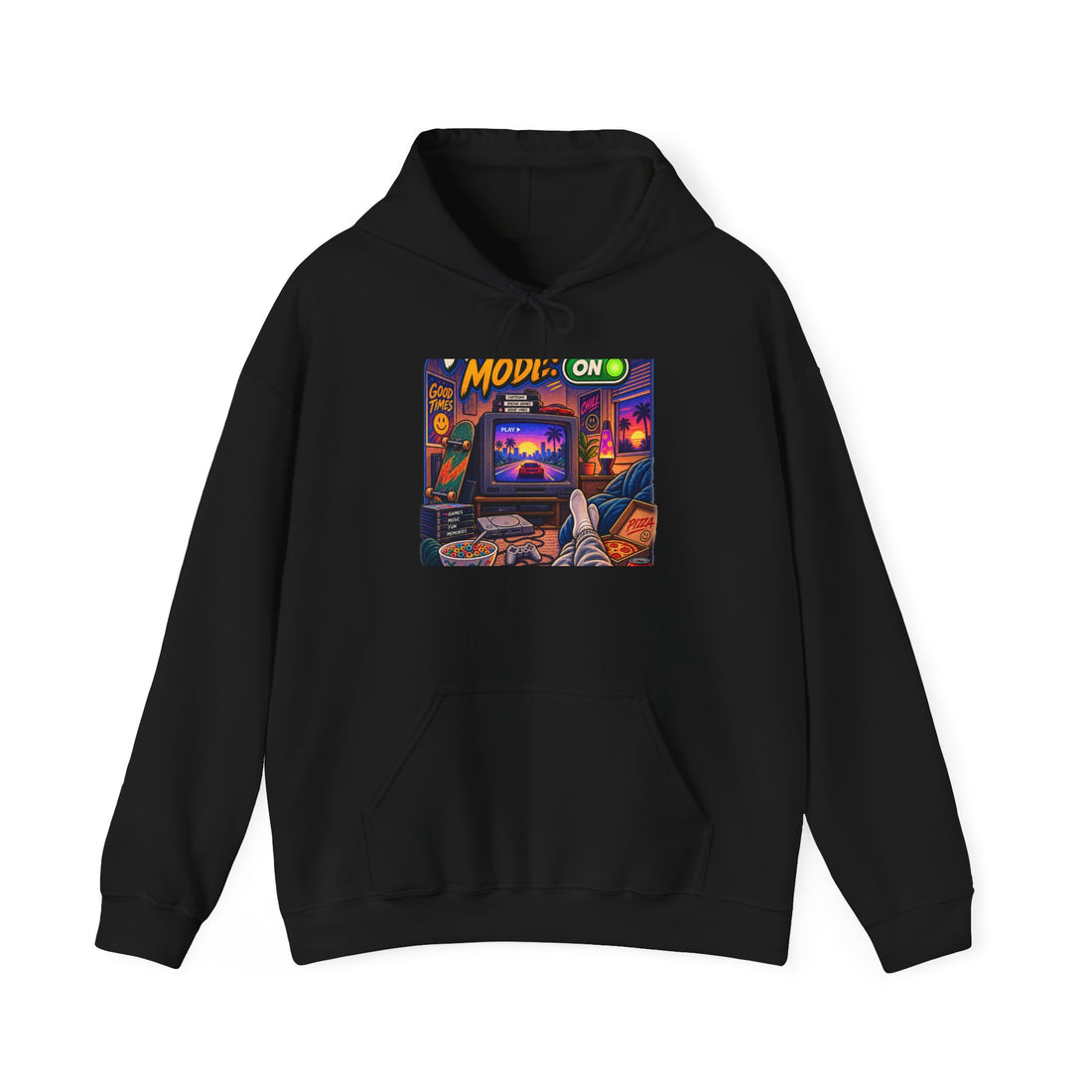 Retro Gaming Room Hoodie – 'Power On' Arcade Sweatshirt