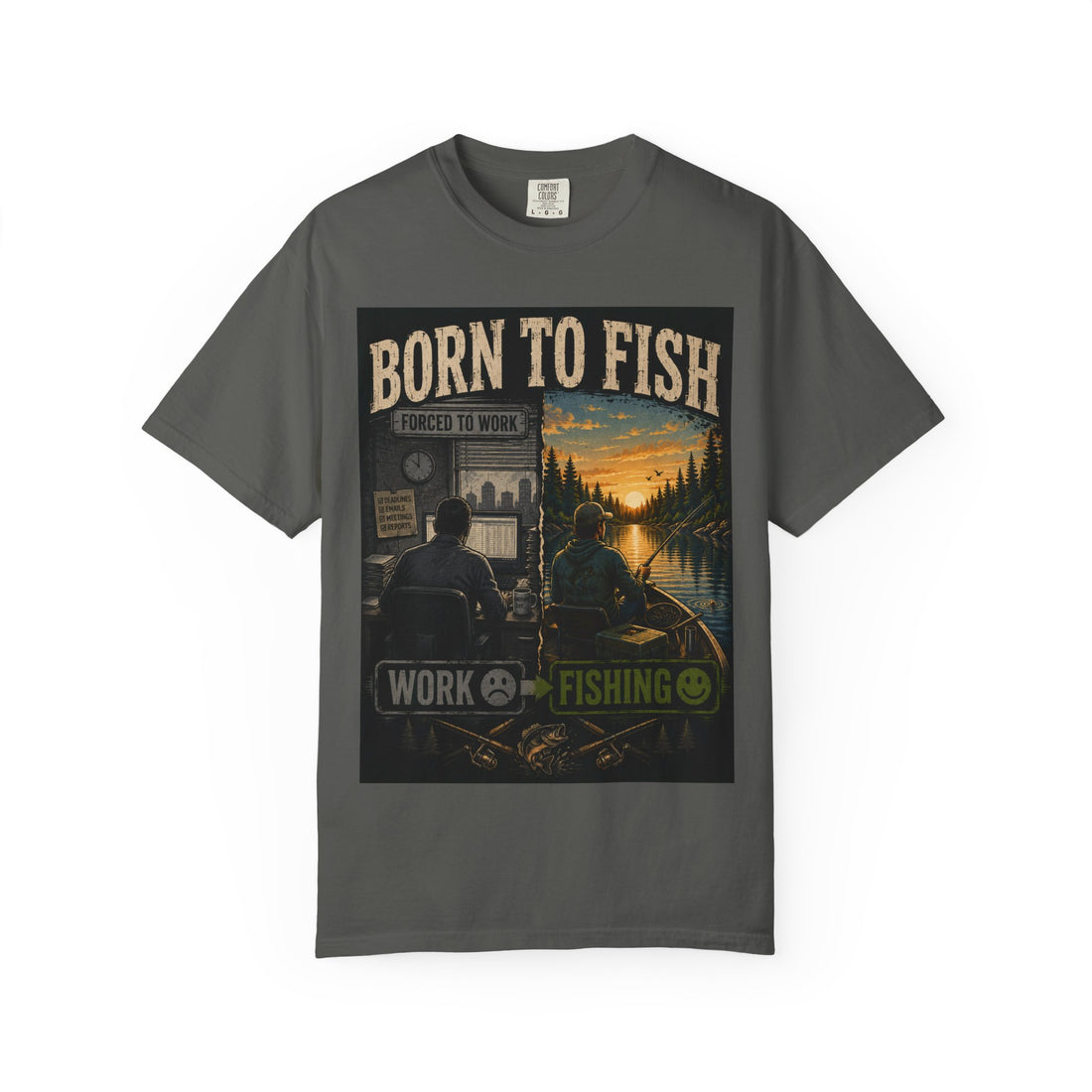 Born to Fish T-Shirt — Work to Live, Fishing to Thrive Graphic Tee