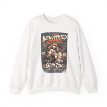 Introverted by Choice Shih Tzu Sweatshirt — Cozy Dog Lover Crewneck