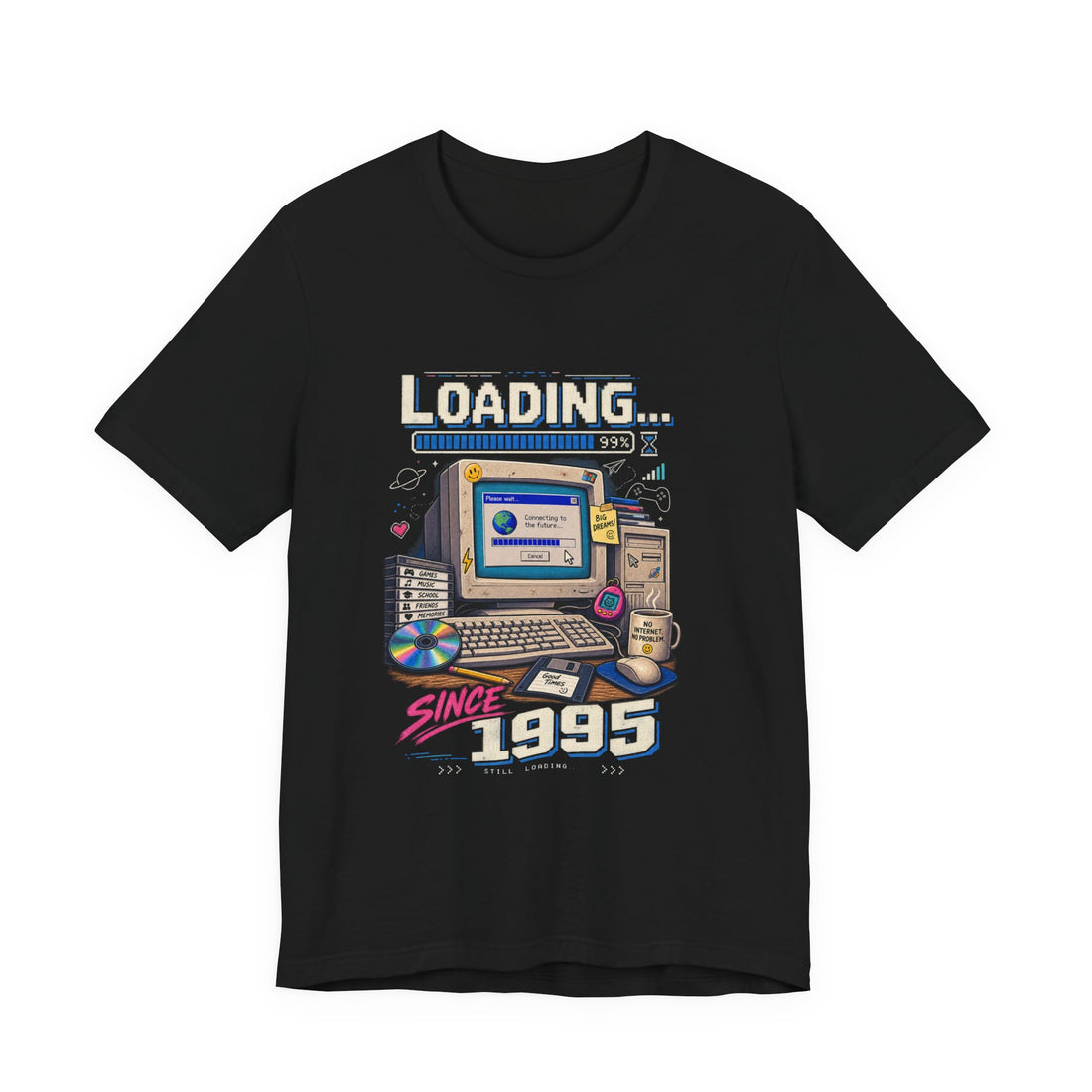 Retro Computer Tee — "Loading... Since 1995" Vintage Tech T‑Shirt