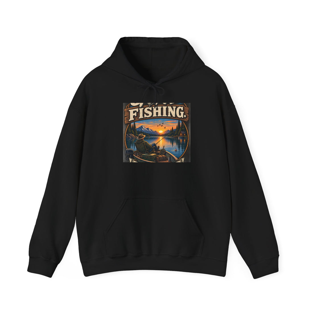 Fishing Vintage Sunset Hoodie