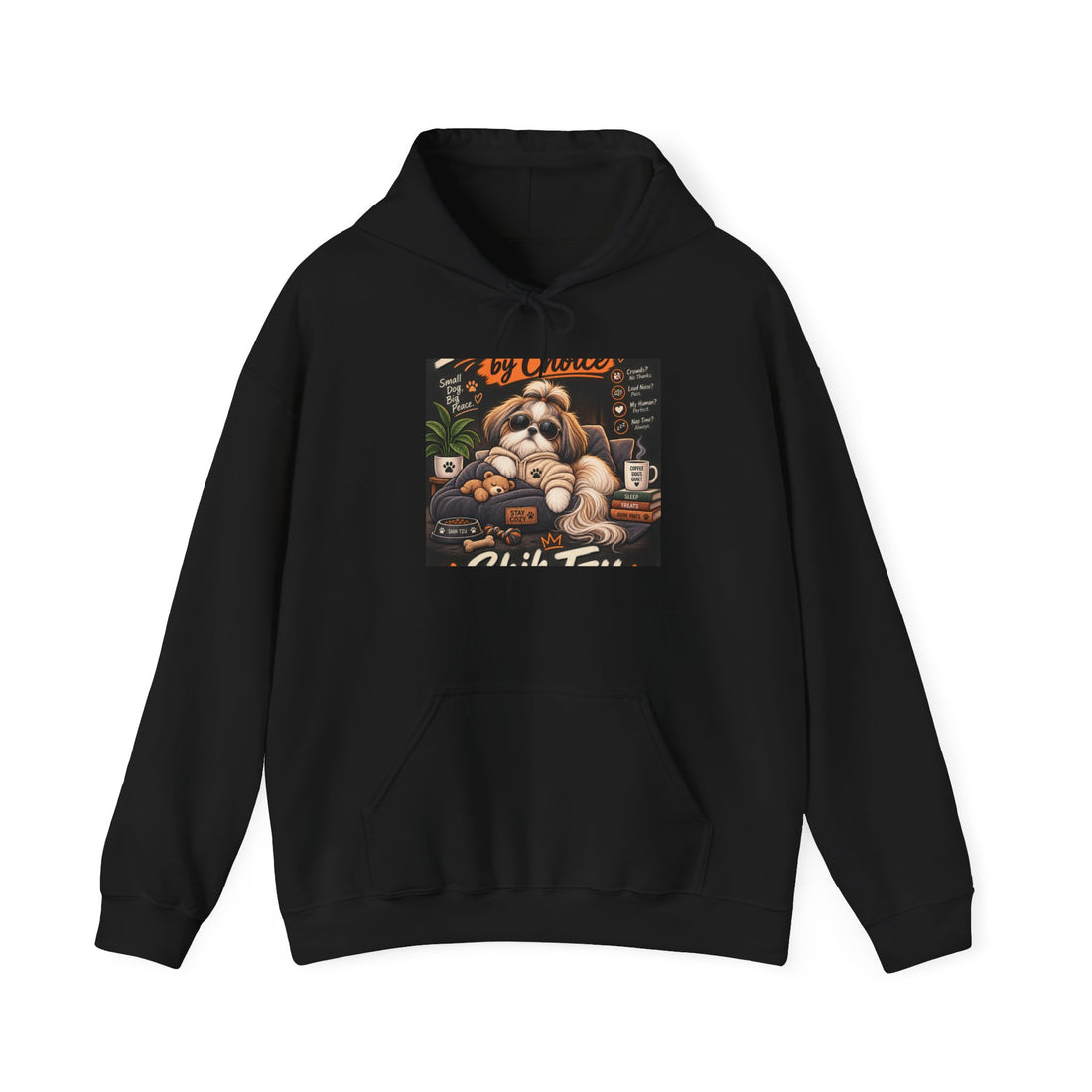Coffee Shop Puppy Hoodie — Cute Dog Barista Graphic Sweatshirt