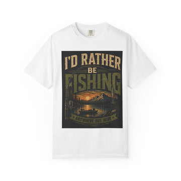 I'd Rather Be Fishing T-Shirt — Vintage Lake Camping Fishing Tee