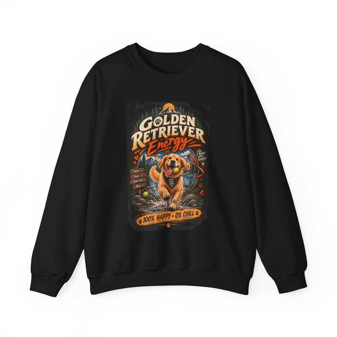 Golden Retriever Rescue Crewneck Sweatshirt – Retro Dog Lover Pullover