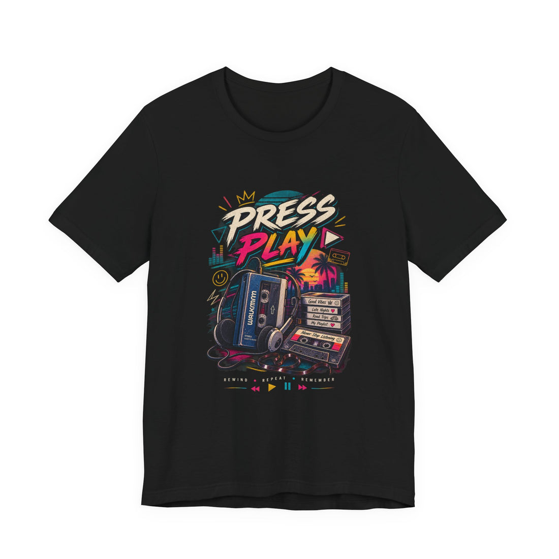 Press Play Retro Cassette Tee