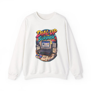 Dial-Up Survivor Sweatshirt — Retro Internet Vintage Computer Crewneck