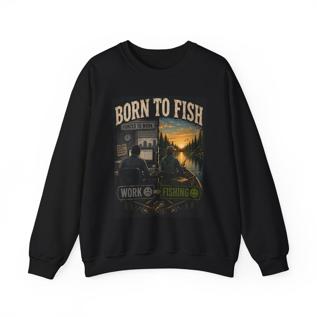 Born to Fish Sweatshirt — Fishing Crewneck for Anglers